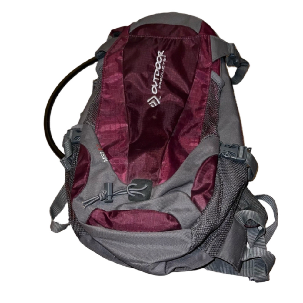 Outdoor Products Hydration Backpack Burgundy Gray